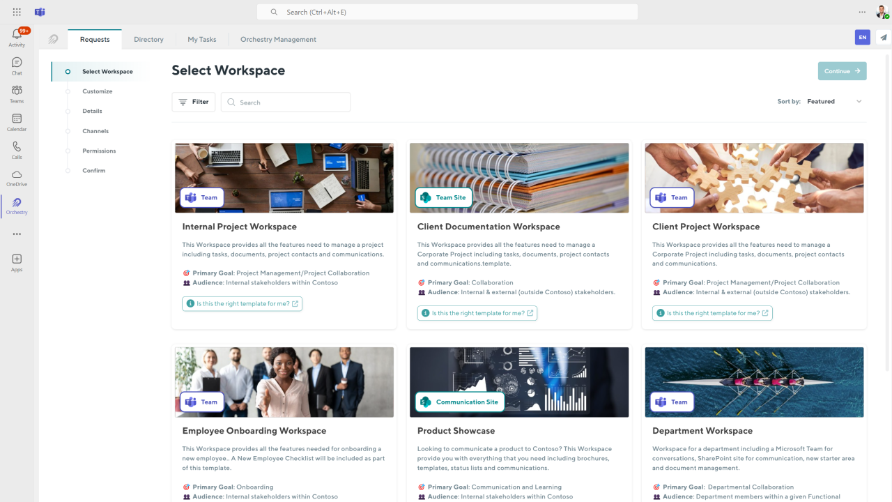 screenshot of Orchestry Software